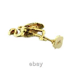 14k Gold Flamingo Bird Charm