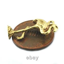 14k Gold Flamingo Bird Charm