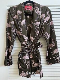 $1500 For Restless Sleepers F. R. S Flamingo Print Women's Jacket, Khaki XS