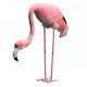 15 Artificial Feathered Pink Flamingo With Head Down