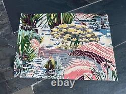 1930s Deco Rarest FLAMINGO Miami Beach HAWAII Bird Barkcloth Era Vintage Fabric