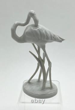 1970 Rosenthal FRITZ HEIDENREICH Porcelain Flamingo Figurine, Vintage Germany