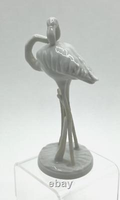 1970 Rosenthal FRITZ HEIDENREICH Porcelain Flamingo Figurine, Vintage Germany