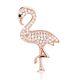 1.5ct Round Cut Moissanite Flamingo Bird Pendant 14k Rose Gold Plated No Chain