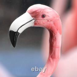 22 Artificial Feathered Pink Flamingo with Head Up