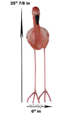 27 Tall Realistic Zen Graceful Tropical Pink Flamingo Standing in Repose Statue