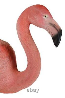 27 Tall Realistic Zen Graceful Tropical Pink Flamingo Standing in Repose Statue