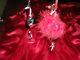 2 Pink In Red Attire Flamingo Holiday New Years Eve Christmas Party Ornaments
