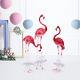 3pc Pink Metal Flamingo Garden Statues Bird Garden Outdoor Stake Yard Art Statue