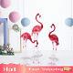 3 Pack Flamingo Garden Statue Pink Sculpture Decor Yard Art Metal Statues New