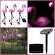 3pc Solar Flamingo Set Pink Flamingo Patio Lighting Garden Deco Ornament Light
