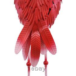 3pcs Flamingo Statue Pink Flamingos Metal Art Garden Statue Home Decor