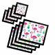 4x Glass Placemates & Coasters Cute Pink Flamingo Tropical Bird #12684