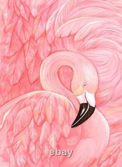 5D Diamond Painting Abstract Pink Flamingo Kit