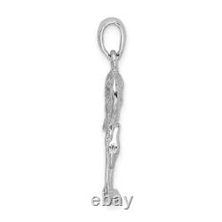 925 Sterling Silver Flamingo Necklace Charm Pendant