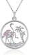 925 Sterling Silver Flamingo Pendant Necklace Birthstone Jewelry Gifts For Girls