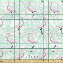 Ambesonne Flamingo Fabric by the Yard Decorative Upholstery Home Accents