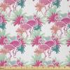 Ambesonne Flamingo Microfiber Fabric By The Yard For Arts And Crafts