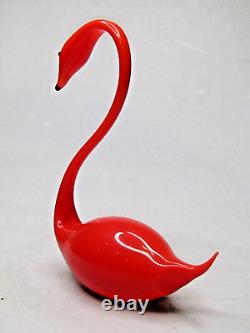 Antique VTG Blown Unsilvered Glass Pink FLAMINGO Bird Christmas Ornament Germany