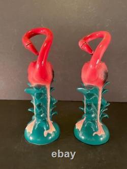 Art Deco Flamingo Candle Holder Five And Dime 9 Tall Ceramic Japan