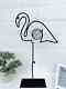 Asymmetrical Animalistic Flamingo Figurine Handmade Abstract Desk Clock