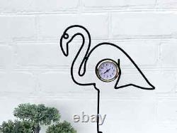 Asymmetrical Animalistic Flamingo Figurine Handmade Abstract Desk Clock