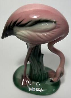 BEAUTIFUL Vintage 6.5 Will-George Flamingo Figurine-Head Down Curved Neck