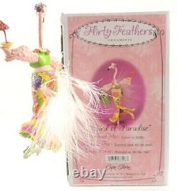 BIRD OF PARADISE Flirty Feathers Pink Flamingo Ornament Tag & Box New