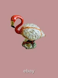 Bejeweled Large Mango Pink Flamingo Figurine (hand painted enamel finish)