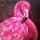 Bird Art Flamingo Oil Painting On Canvas Large Pink Flamingo Art Made To Order