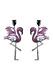 Cz By Kenneth Jay Lane Black Rhodium Cubic Zirconia Flamingo Dangle Earrings