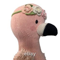 Cuddle And Kind Plush Flamingo Penelope 21 Pink Bird Flower Wreath Head Piece