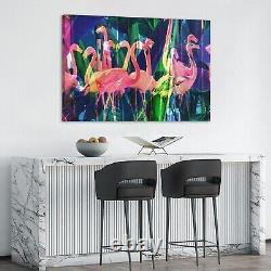 Eorntdy Canvas Wall Art Flamingo Canvas Print Artwork Bird Wall Art Paintings