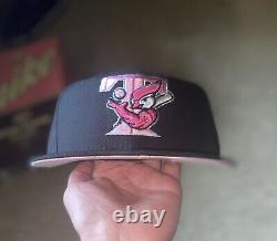 Exclusive Toronto Blue Jay T-Bird Logo New Era Fitted Cap 7 1/2 Flamingo Pink Uv