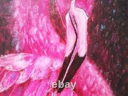 Flamingo Art Pink Flamingo Oil Painting On Canvas Bird Art Made To Order