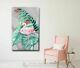 Flamingo Birds Pink Canvas Print Framed Wall Art Home Office Shop Bar Decor Diy