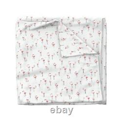 Flamingo Birds Zoo Kids Tropical Organic Pink Sateen Duvet Cover by Roostery