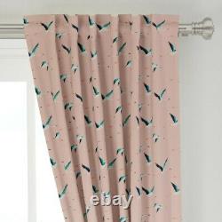 Flamingo Coastal Designed Bird 50 Wide Curtain Panel by Roostery
