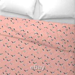 Flamingo Coastal Designed Bird Sateen Duvet Cover Spoonflower