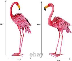 Flamingo Garden Statue, Outdoor Statues, Pink Flamingo Sculpture, Patio, Lawn, B