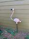 Flamingo Garden Yard Decor Art Statue Figurine Pink Bird Welded Tin Metal 36