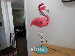 Flamingo Home Decorative Metal Pink Flamingo Art Statue Figurine 40 Inch