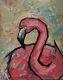 Flamingo Oil Painting By Artist Vivek Mandalia Expressionism Original 16x20 New