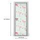 Flamingo Bird And Feather Self-adhesive Pink And Blue Door Decal Wall Covering