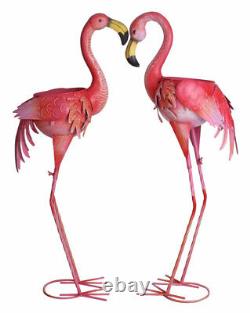 Flamingos Flamingo Couple Pond Animal Figurine XL Bird Garden Statue