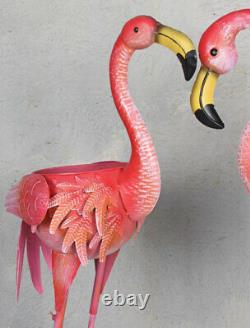 Flamingos Flamingo Couple Pond Animal Figurine XL Bird Garden Statue