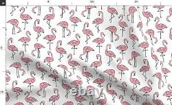 Flamingos Pink Hawaii Birds Tropical 100% Cotton Sateen Sheet Set by Spoonflower