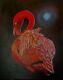 Florida Flamingo Original Acrylic Painting On Canvas 24 X 30