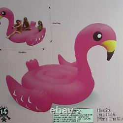 Giant Inflatable Flamingo Pool Float 76 L x 74 x 52 Float Pink Huge Ocean