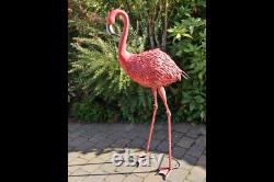 Giant Pink Metal Flamingo Garden Lawn Ornament Bird Statue Outdoor Pond